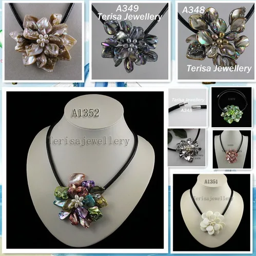 Ожерелье из натуральной кожи с жемчугом | Украшения и аксессуары