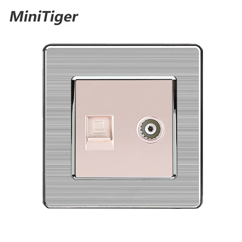 Разъем для подключения к Интернету Minitiger RJ45 2 клавиши разъем CAT5E с гнездом