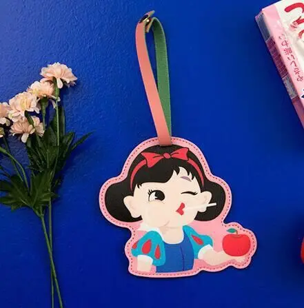 2 Bentoy мультфильм шаблон Белоснежка держатель для карт голограмма девушка этикетки ремни чемодан теги дорожные аксессуары шины карты Чехол - Цвет: 2