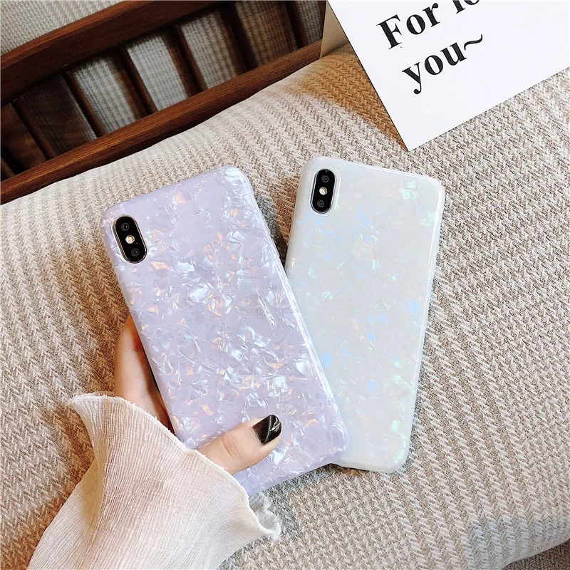 Глянцевый мраморный чехол для iphone 6 7 8 Plus 11 Pro X XS Max XR Блестящий корпус из