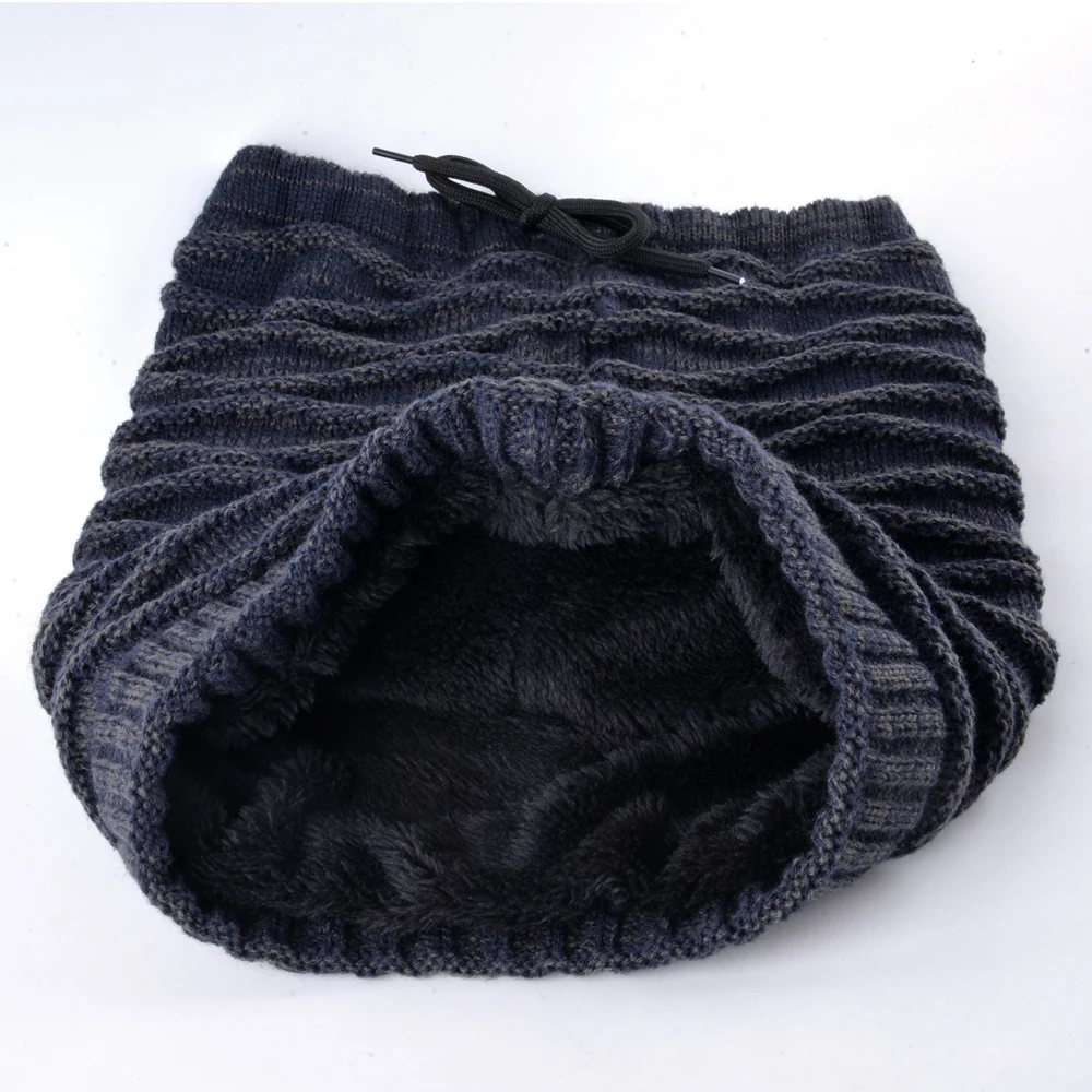 Зима Маска Вязаная Шапка мотоциклетные Лыжная балаклава шапки Мужчины добавить