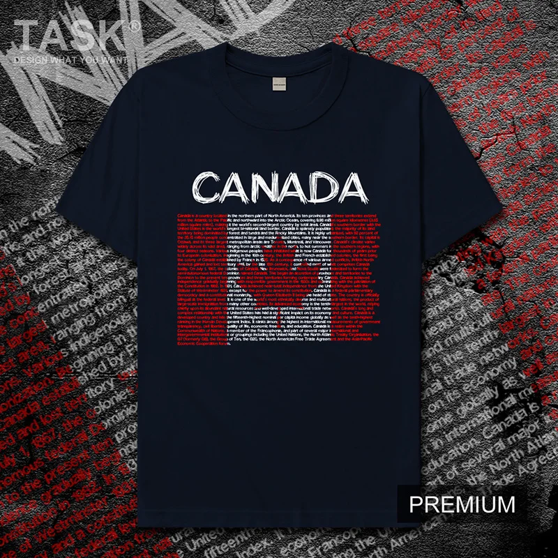 Канадская Canadians CAN Мужская футболка Новые Топы Футболка короткий рукав одежда