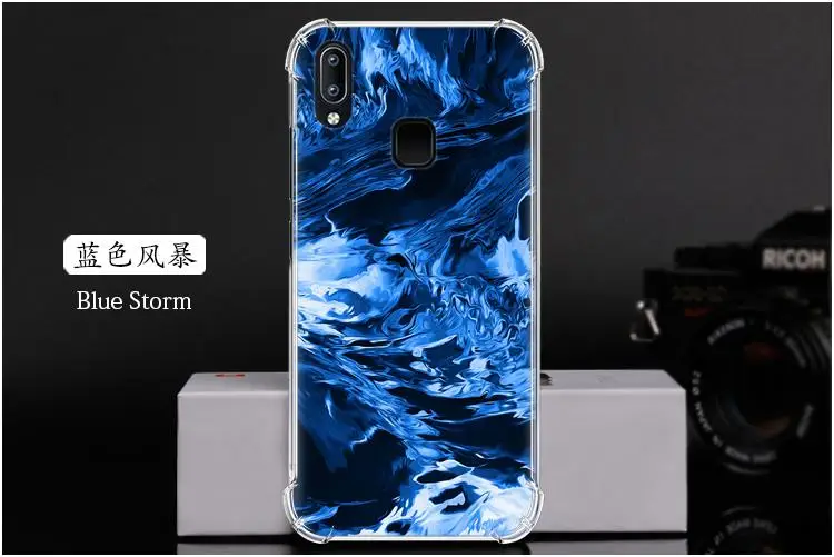 Противоударный чехол для телефона Vivo Y91/Y95/U1/Y91i модный дизайн с подушкой безопасности цветной окрашенный задний Чехол для телефона