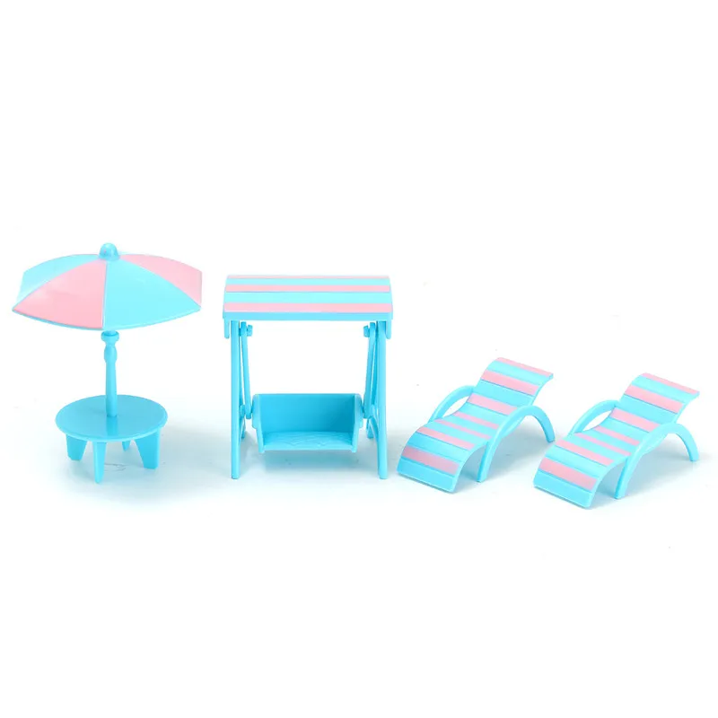 Прекрасный 4 шт./компл. дома мебель для кукол Пластик пляж сцены набор миниатюрный