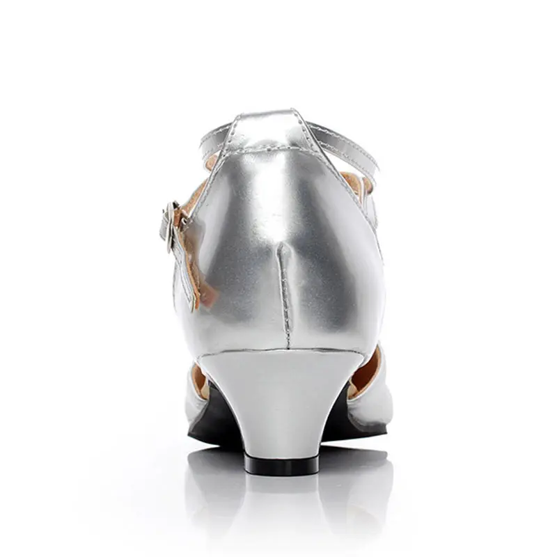 

Low-heels 4cm Women's Girls Tango Salsa Dance Shoes Closed Toe Patent Leather Performance Latin Ballroom Dancing Shoes Wholesale