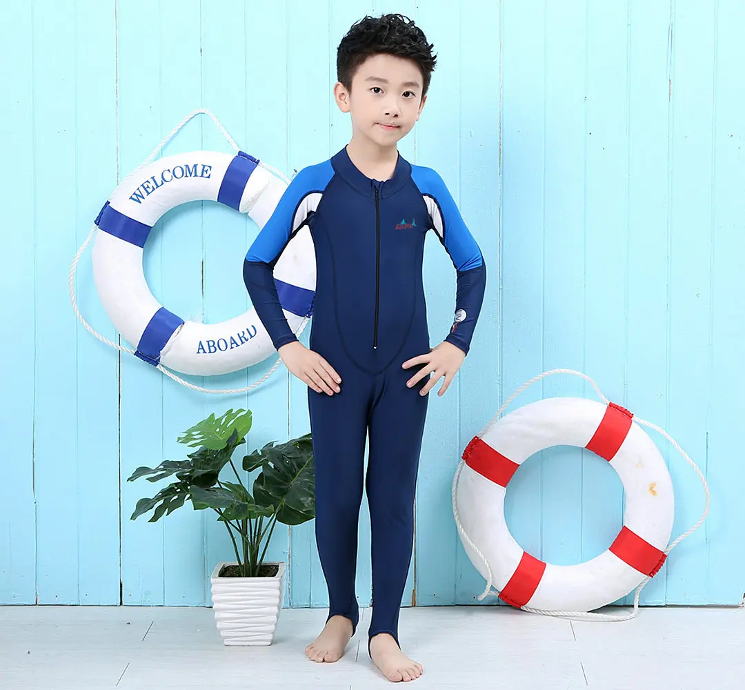 

Long Sleeve Swimwear Diving Suit Wet Suit Rash Guard Kids Snorkeling Clothing Full Body Swimsuit Sun Protection Wear