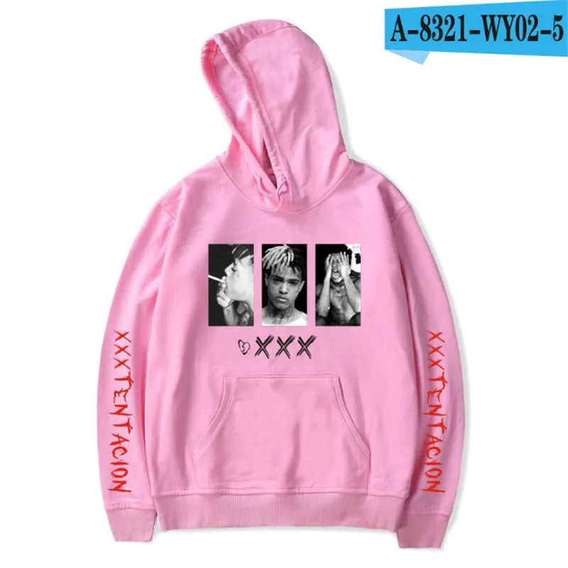 Pink2524 XXXTentacion, толстовки, Толстовка для мужчин и женщин, Повседневный пуловер, уличная одежда, Sudadera Hombre, толстовки в стиле хип-хоп, толстовки с забавным принтом - Цвет: Pink2524