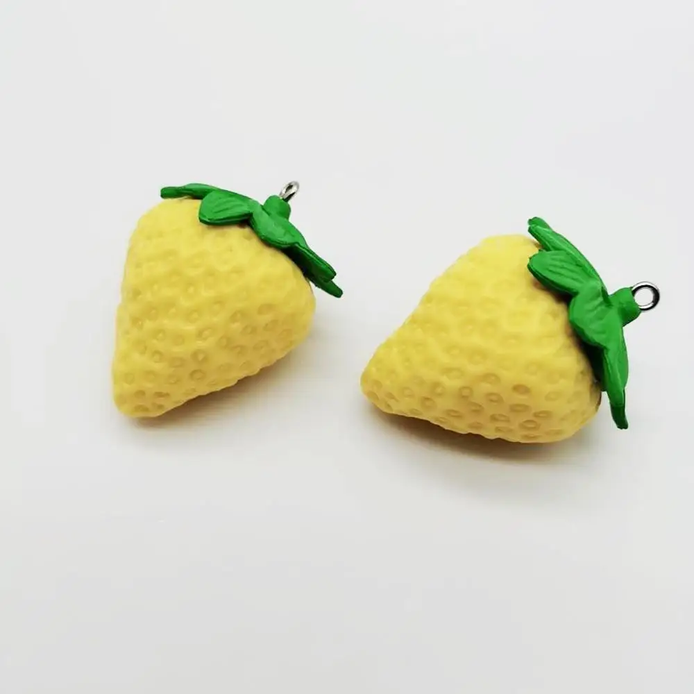 Мило ПВХ моделирование клубника серьги аксессуар брелок кулон ручной работы DIY