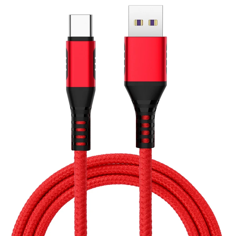 Usb type C супер зарядный кабель для Huawei Mate 10 20 USB C быстрое зарядное устройство Шнур для Xiaomi Redmi K20Pro type-C Cabo USB супер зарядное устройство - Цвет: Red