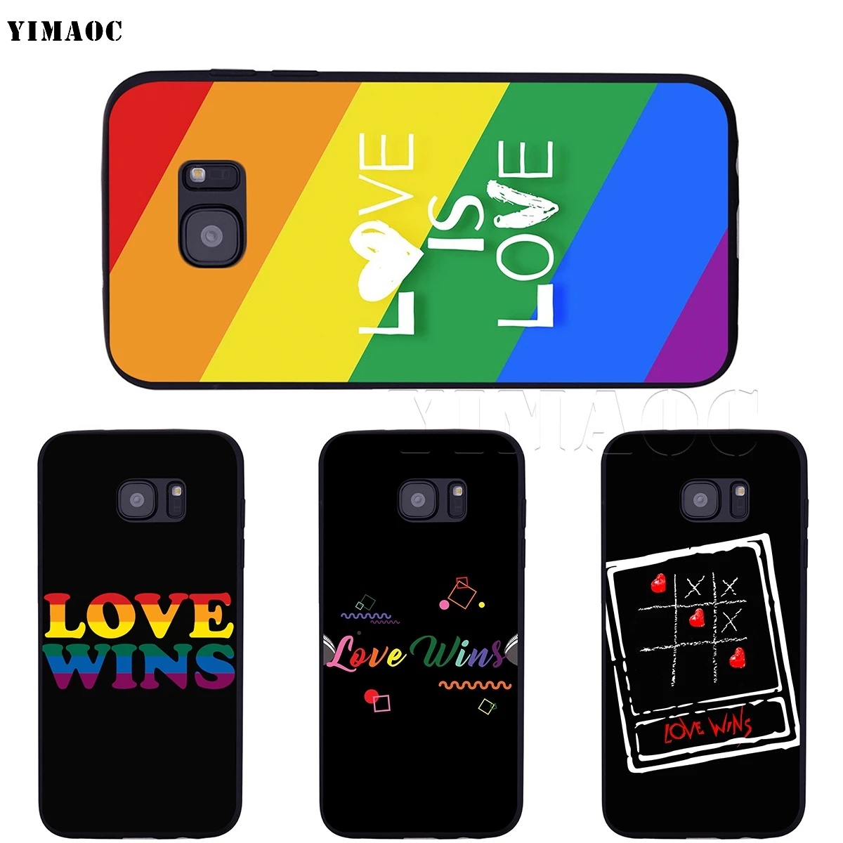 YIMAOC ЛГБТ любовь Wins Мягкий силиконовый чехол для Samsung Galaxy S6 S7 Edge S8 S9 Plus A3 A5 A6 Note 8