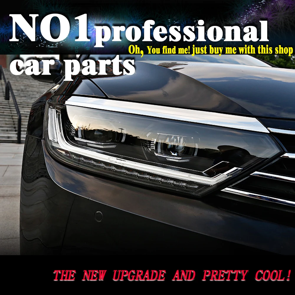 

car accessories for V.W Passat B8 Headlights 2016 2017 2018 EUR verson Passat LED Headlight DRL Bi Xenon Lens High Low Beam