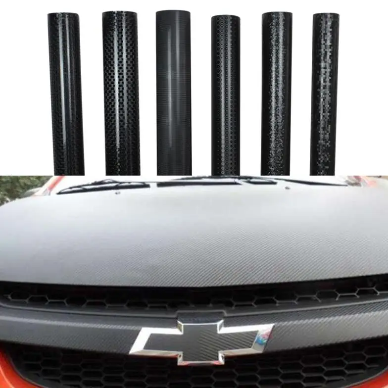 Крутая DIY 500 мм * 1520 3D Автомобильная волоконная Наклейка виниловая оберточная