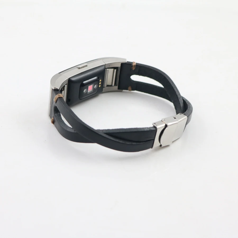 Сменный ремешок для Fitbit Charge 2 браслет с пульсометром мягкий из натуральной кожи