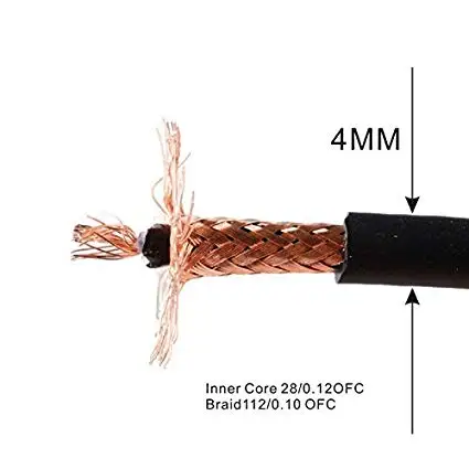 JOINAUDIO Solder-free Pedal Board Copper DIY Guitar Cable Kit with Solderless 6.35 Mono Plugs(cable length 3m) | Электроника