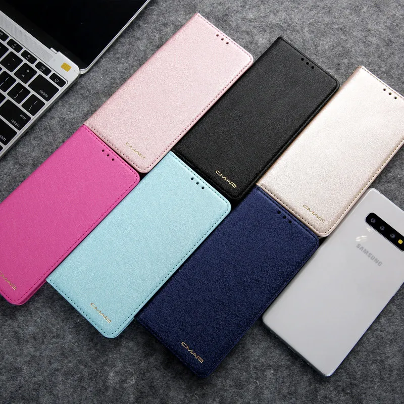 Роскошный Шелковый кожаный чехол кошелек Voor Samsung Galaxy S10 S9 S8 Plus + Чехол книжка с