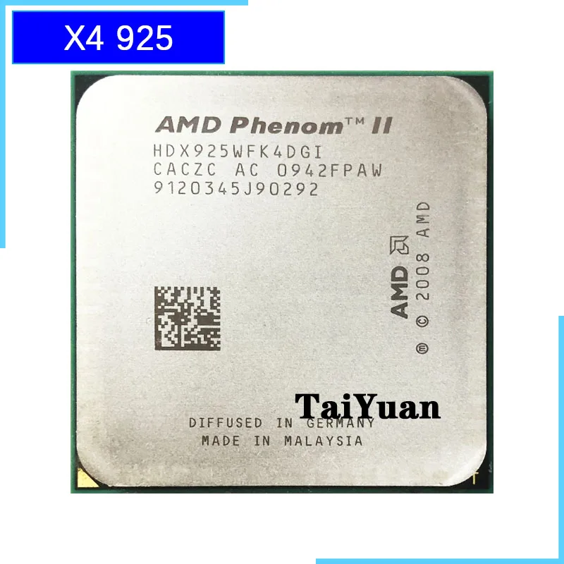 Процессор AMD Phenom II X4 925 95W 2,8 GHz четырехъядерный процессор HDX925WFK4DGI Socket AM3