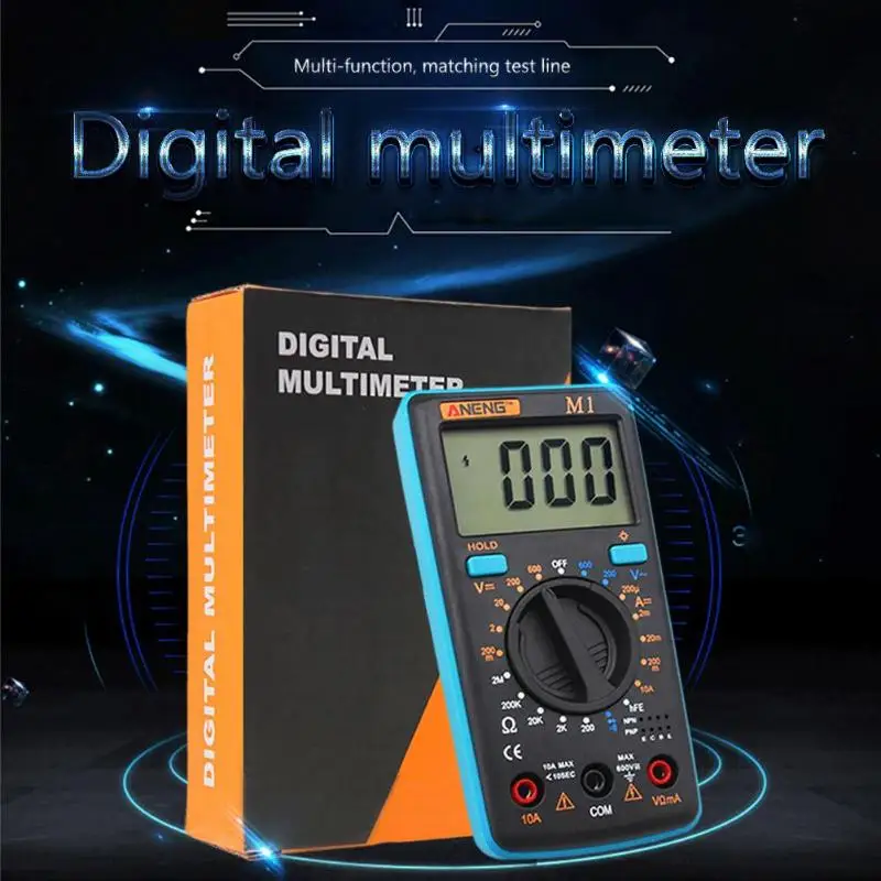 ANENG LCD Цифровой мультиметр устройство 6000 отсчетов с подсветкой AC/DC Амперметр Ом