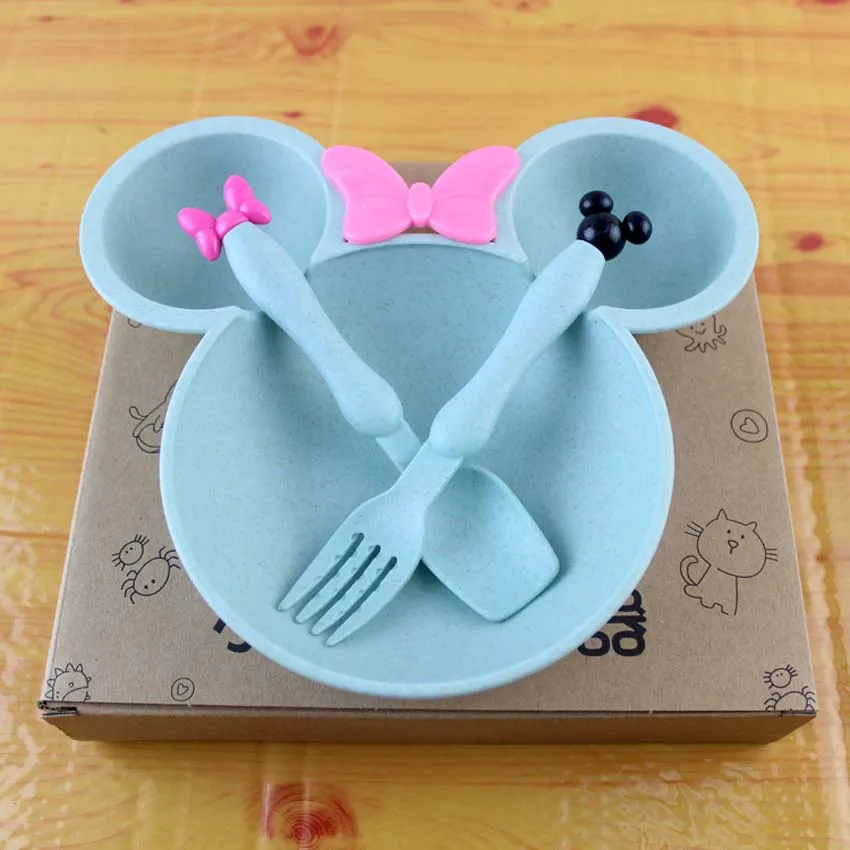 Мультяшный дизайн Детская тарелка из пшеницы детское блюдо для еды детская чаша