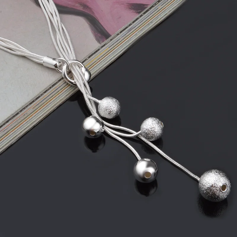 5 шт. плата Цвет Мода Шарм ожерелье цепочка для женщин Свадебные ювелирные