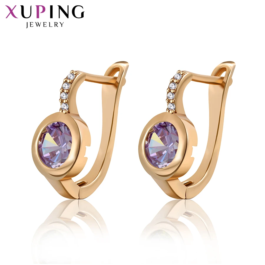 Серьги Xuping новый дизайн роскошные серьги кольца из синтетического кубического