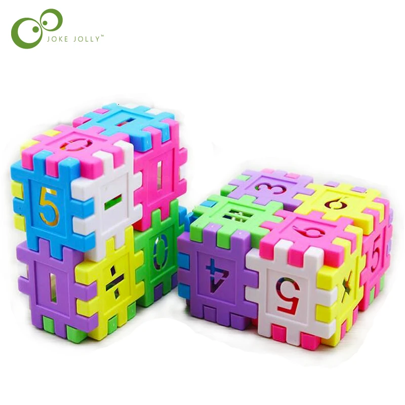 16 шт./упак. Детские Пластик цифровой площадь строительные блоки образовательные