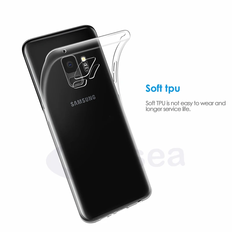 Qosea мягкий прозрачный чехол из ТПУ для samsung Galaxy S9 тонкий Силиконовый плюс защитный