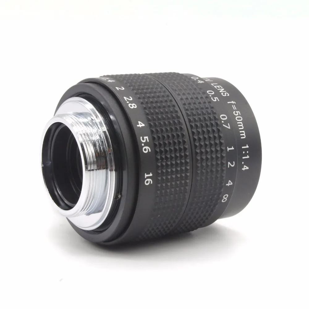 Фуцзянь 50 мм F1.4 CCTV ТВ Объектив + C EOS м макрокольцо для Canon беззеркальная камера/для