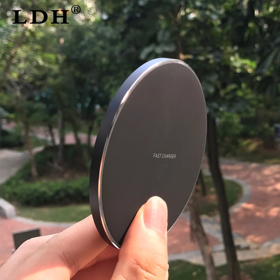 LDH Qi Беспроводное зарядное устройство 10 Вт для iPhone X 8 Samsung Note S8 Plus S7 S6 Edge телефон