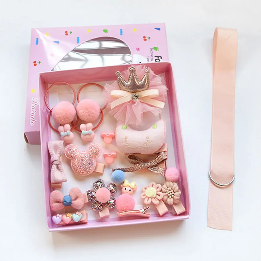 11with box 18 шт./компл. милые детские волосы для девочек заколки заколка для волос, заколка для волос аксессуары украшения для детей hairclip головной убор заколка для волос Головные уборы - Цвет: 11with box