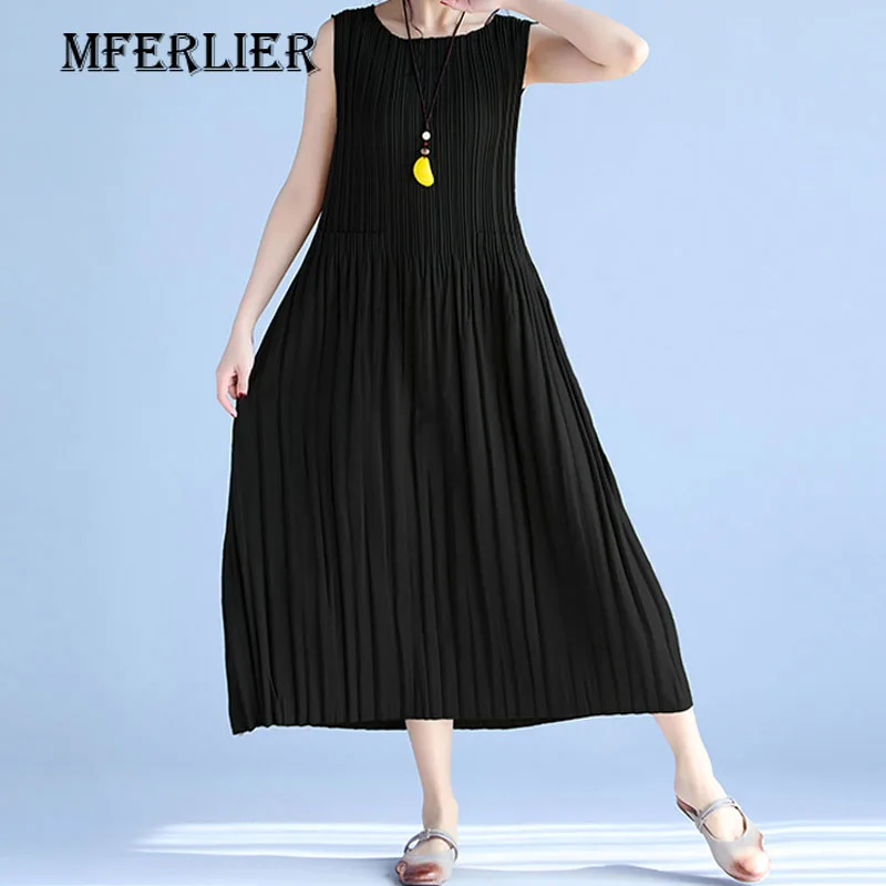 Mferlier летнее женское платье элегантное плюс размер негабаритное зеленое серое