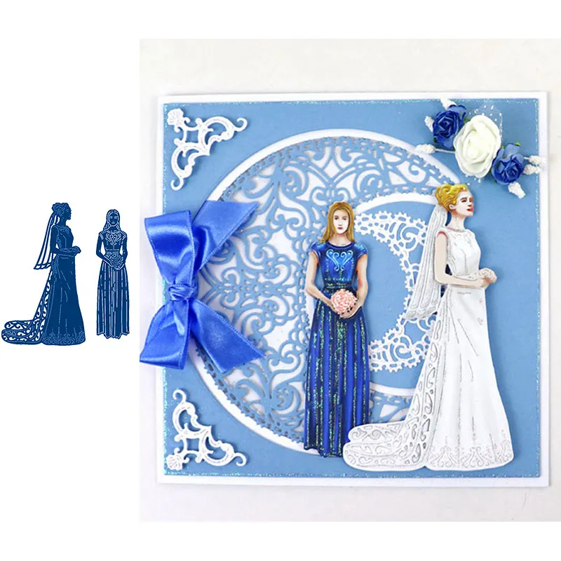 Невеста и Подружка невесты женщина человек фигура металлические трафареты для