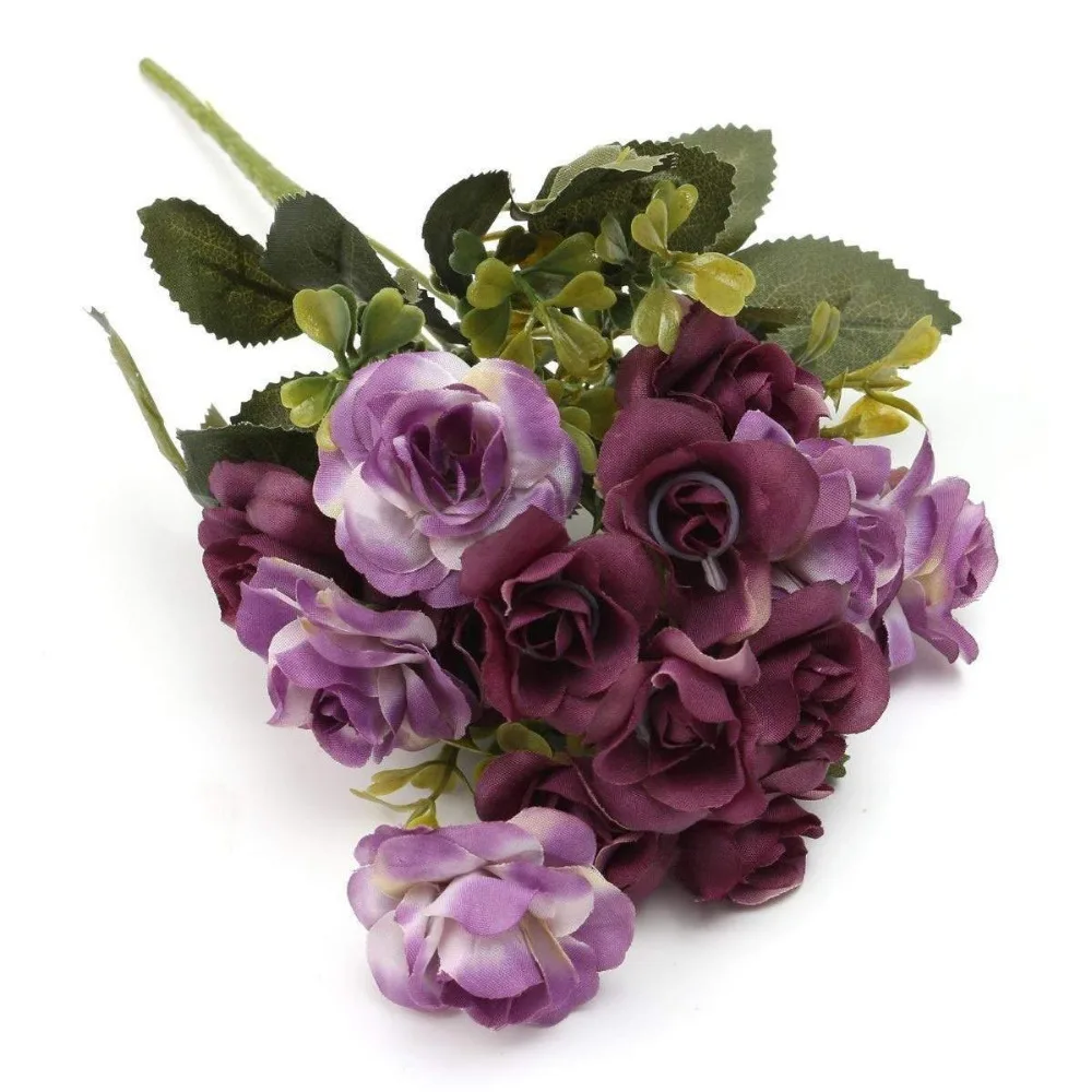 2018 новые изящные 15 головок осенние шелковые цветы искусственные розы Свадебные