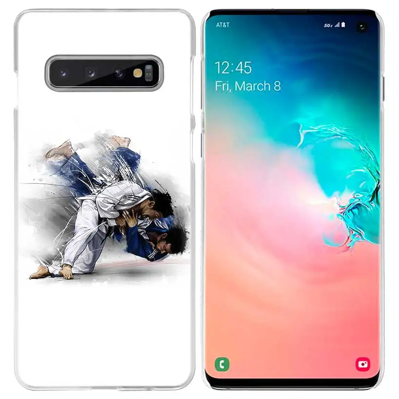 Дзюдо тхэквондо чехол для samsung Galaxy S10 5G S10e S9 S8 M30 M20 M10 J4 J6 плюс J8 Note 8 9 прозрачный жесткий чехол из ПК для телефона Coque