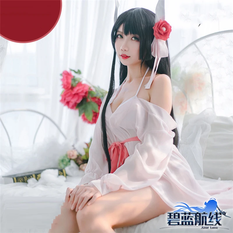 Костюм для косплея Azur Line Hiei-chan розовая сексуальная пижама ночная рубашка бикини