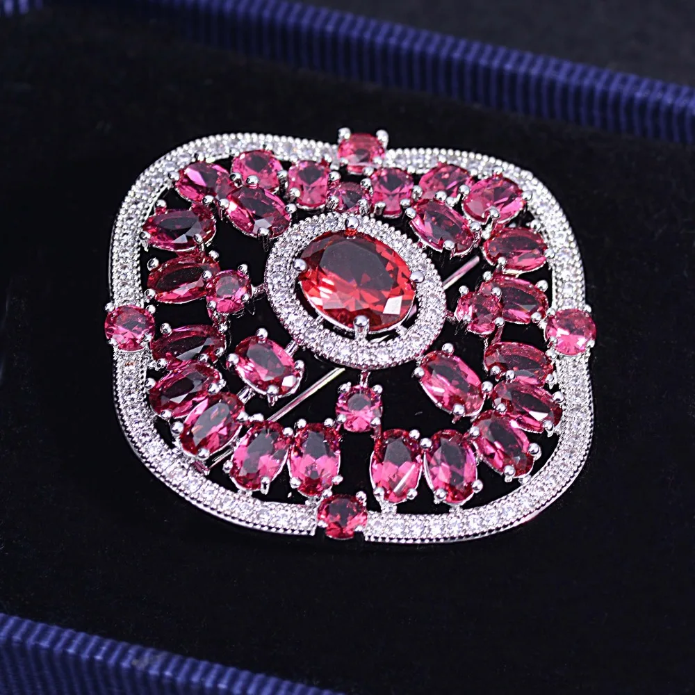 Потрясающие подражали венисы большой площади корсаж брошь Серебряный тон