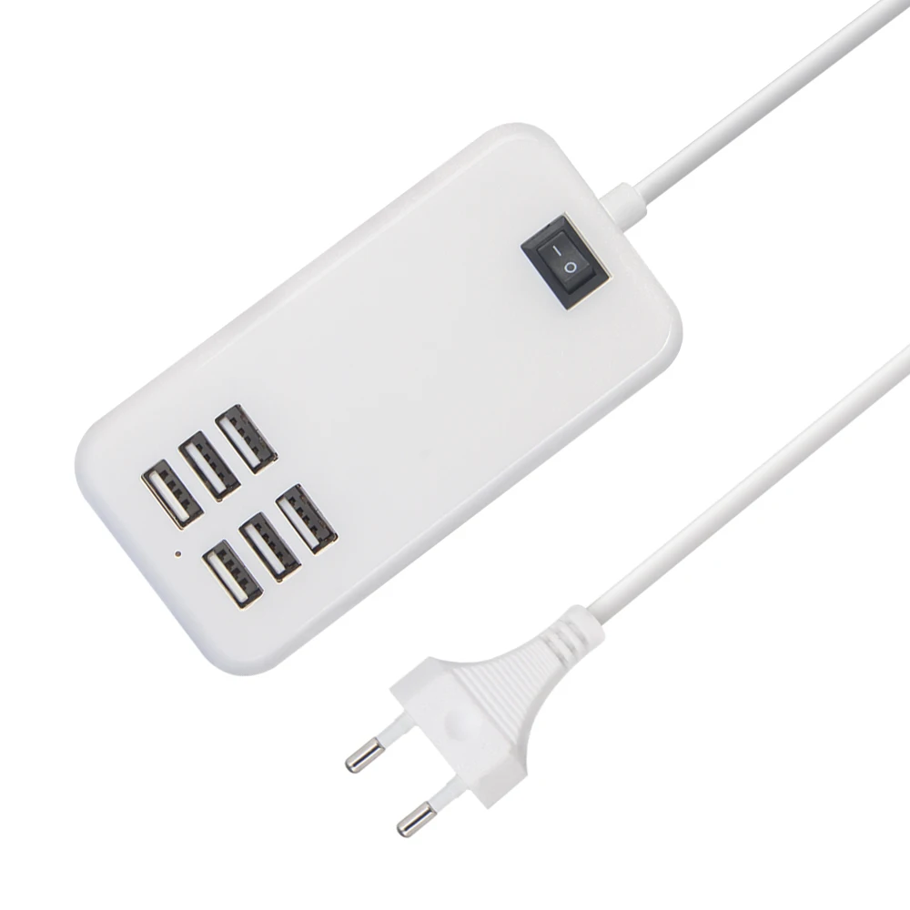 USB Power Strip Socket with 6USB Charging Office Travel Multi-function Easy To Carry US Plug | Мобильные телефоны и
