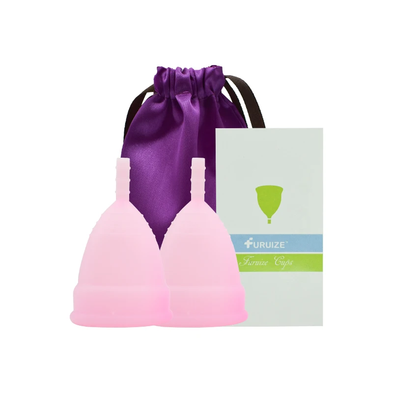 1L-1S-clothbag-pink Женская чашка копа менструальная для женщин силиконовая чашка женственная гигеин менструальная чашка лучше менструальных подушечек многоразовая чашка - Цвет: 1L-1S-clothbag-pink