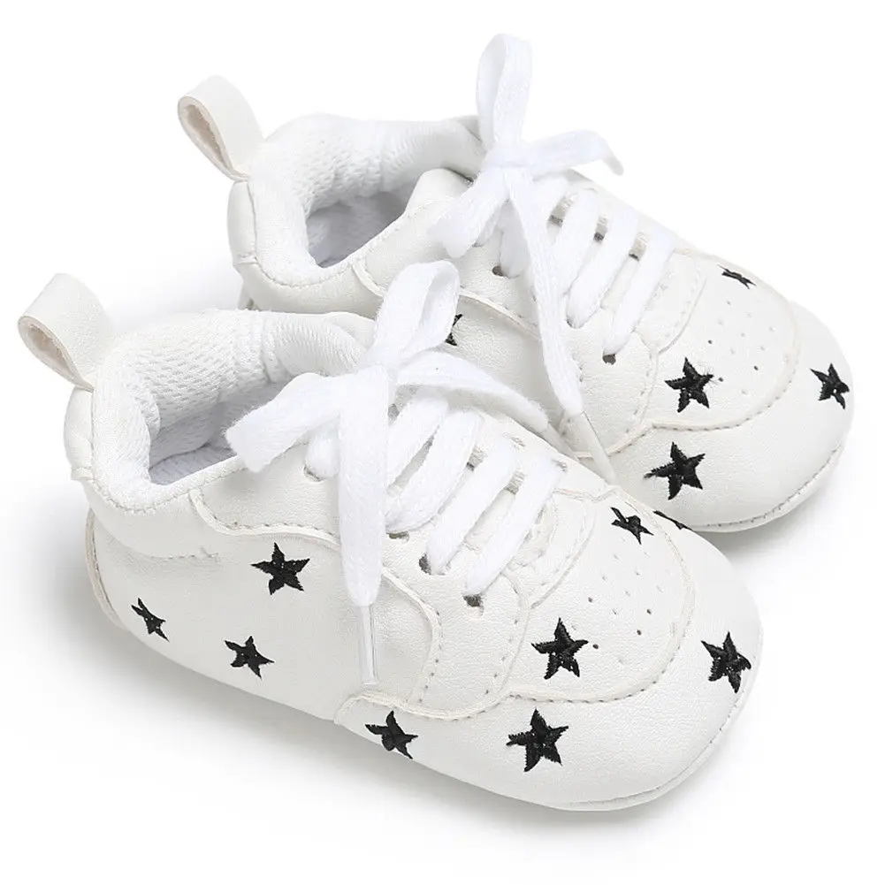 

2017 Super Cute Newborn Baby Boy Girl Hearts Cross-tied Soft Sole Crib Shoes Sport Anti-slip Sneaker