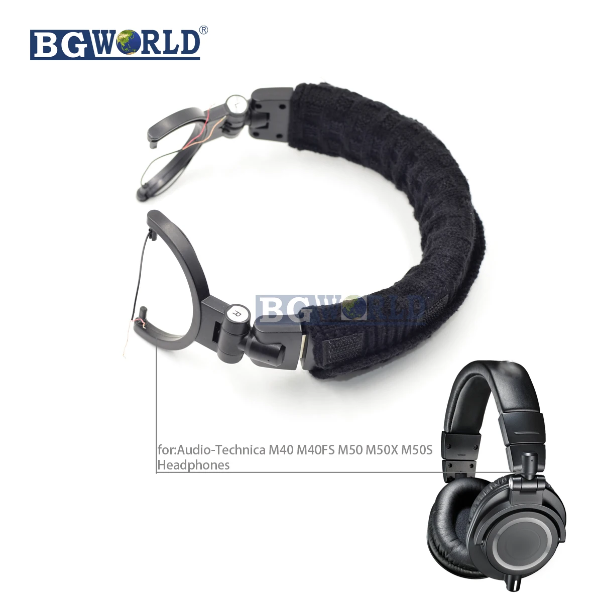 Головная повязка BGWORLD на подушку ремонтная часть крюка для наушников Audio Technica ATH M50