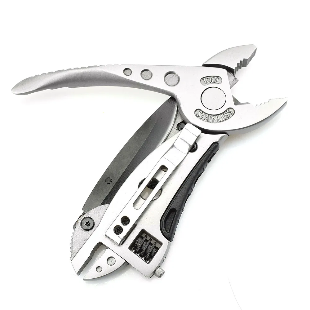 

Многофункциональные плоскогубцы Chanseon, карманный нож + набор отверток + регулируемый гаечный ключ, ремонт ручные инструменты для выживания