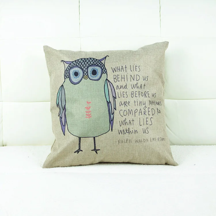 Составные белье сова подушка автомобиля подушки главная диван наволочки не