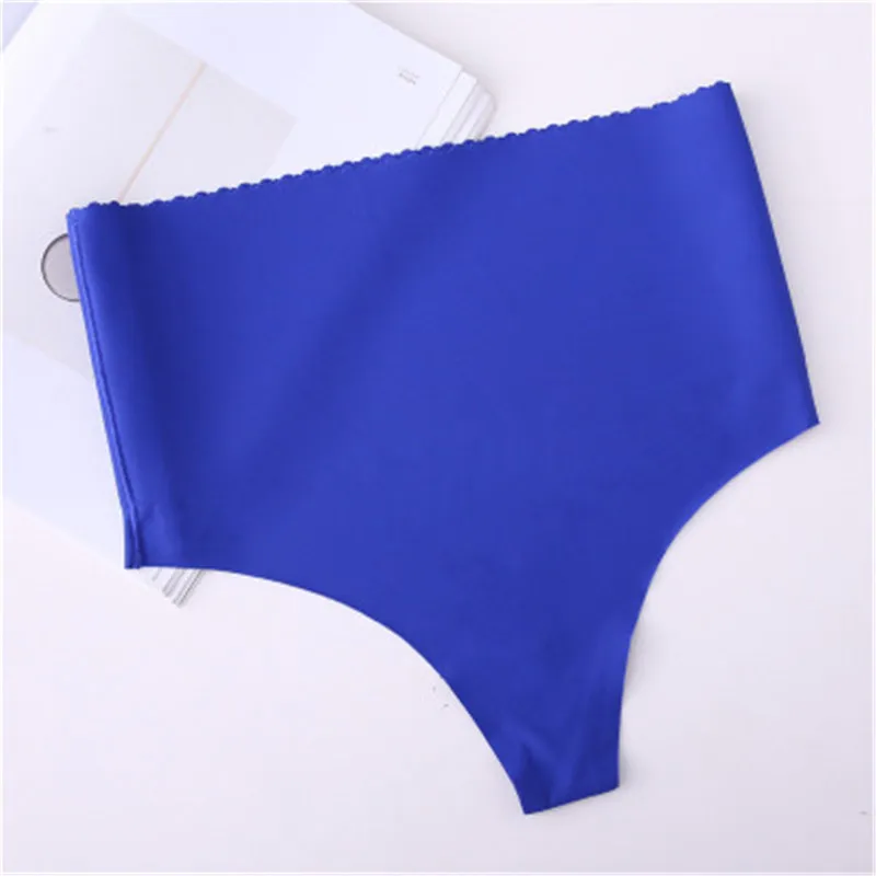 One-piece Pure Color Sexy Seamless Comfortable G-string Pants Breathable Ladies High Waist Pressure Side Briefs |