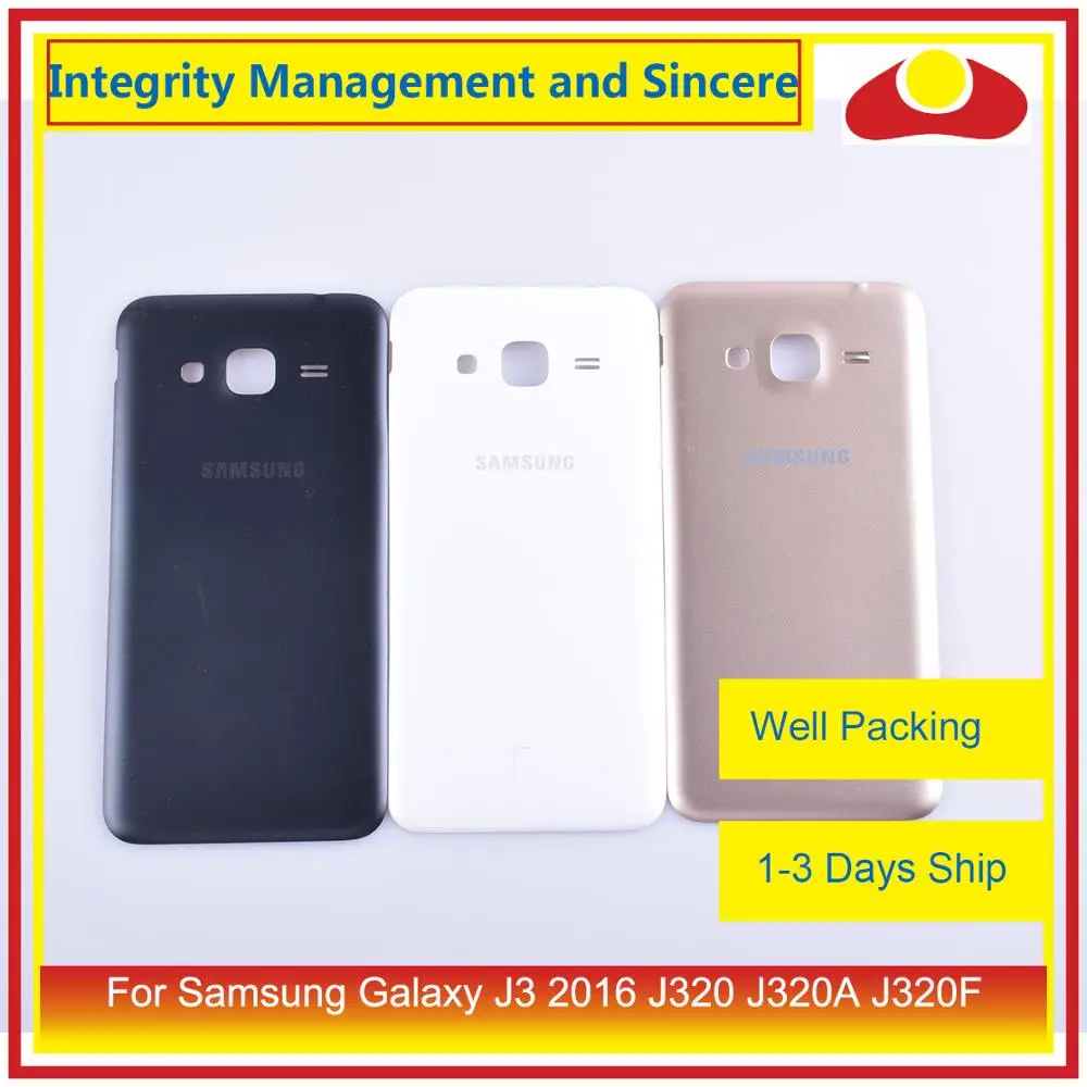 10 шт./лот для Samsung Galaxy J3 2016 J320 J320A J320F J320M J320FN корпус батарейного отсека задняя
