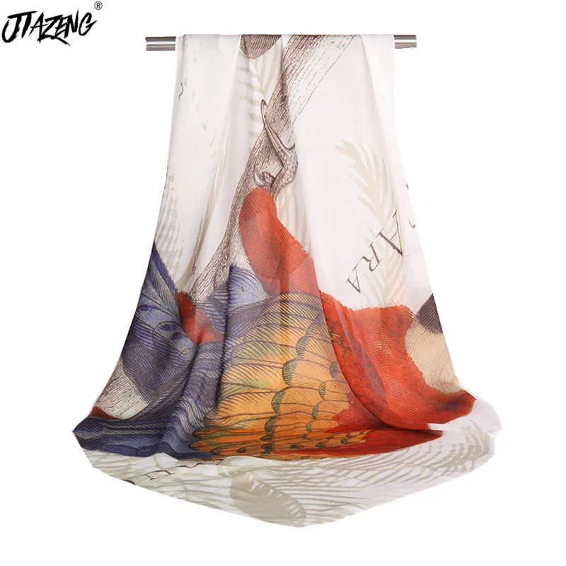 

Silk Scarf Women Print Scarf Birds Parrot Silk Wraps Shawls and Scarves 70*70cm Brand Bag Ribbons Fashion Head Scarf Scarves