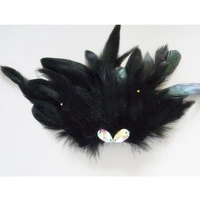 black swan lake hand made crystal real feather head wearballet dance ornament retail wholesale free shipping