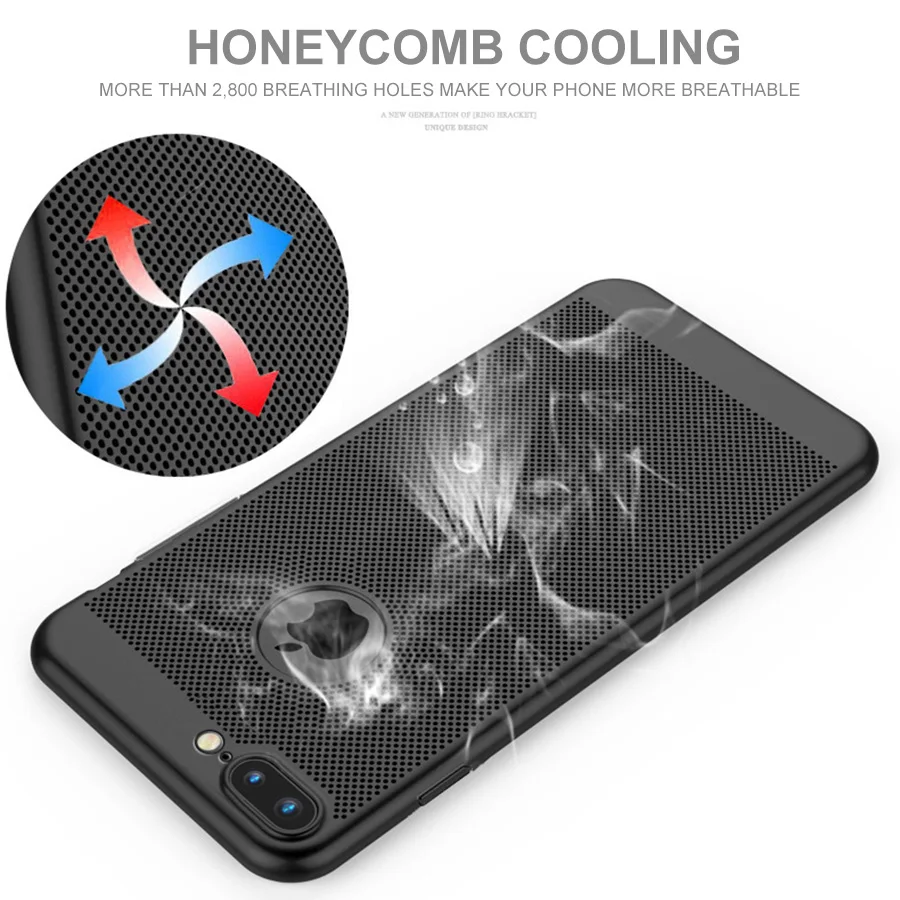 WST Ultra Slim Phone Bag Case For iPhone 7 6 8 6s Plus 5s X 5 SE Coque Hollow Heat Cover |