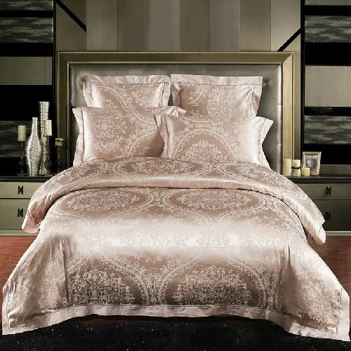 bedding set 8 4/6 шт египетского хлопка шелк тутового Роскошные Постельное белье King size Ультра-мягкие Простыня Кровать подшивок п - Цвет: bedding set 8
