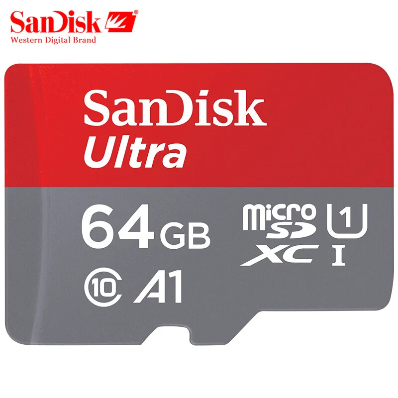 SanDisk 100% оригинал UItra A1 Micro SD карта 32 ГБ 64 и 128 Гб TF карты 100 МБ/с. C10 Microsd памяти для