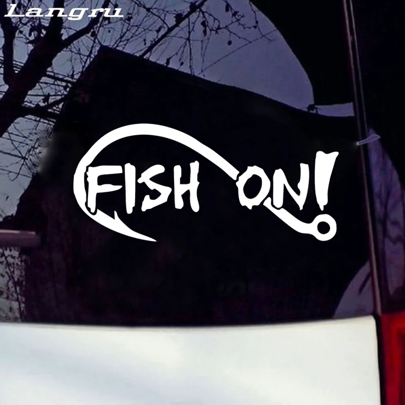 Виниловая наклейка Langru с изображением рыбы на автомобиле фотолодки Каяка