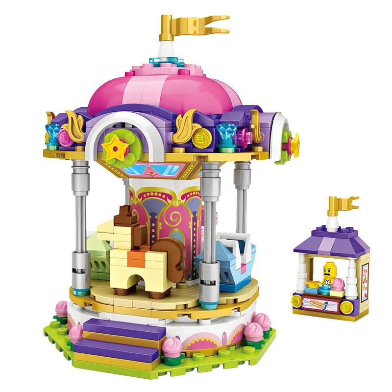 Колесо обозрения бампер Автомобиль Поворотный самолет Merry-go-round микро Алмазная